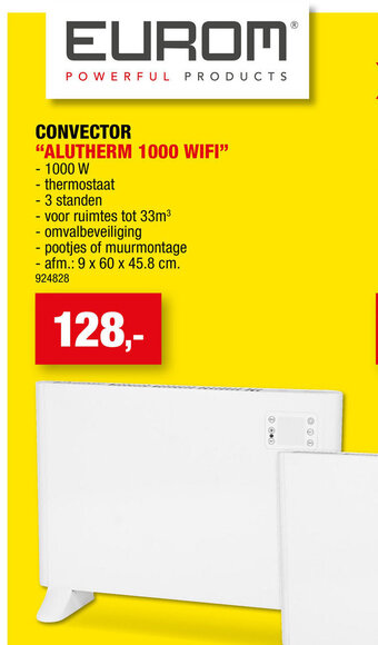 Hubo Eurom Convector Alutherm 1000 WiFi aanbieding