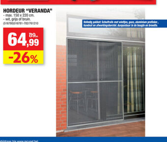 Hubo Hordeur Veranda aanbieding