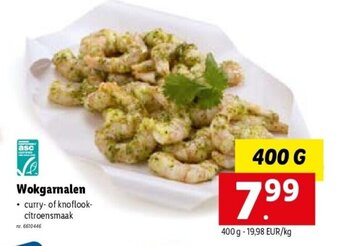 Lidl Wokgarnalen 400g aanbieding
