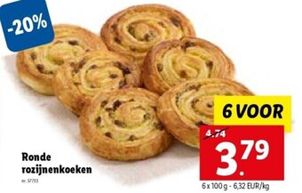 Ronde rozijnenkoeken