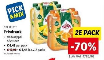 Lidl Spa Fruit Frisdrank aanbieding
