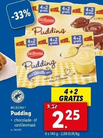 Lidl Pudding aanbieding