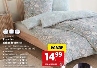 Lidl Flanellen dekbedovertrek aanbieding
