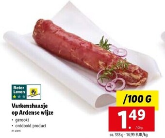 Lidl Varkenshaasje op ardense wijze aanbieding