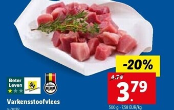 Lidl Varkensstoofvlees aanbieding