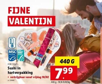 Lidl Sushi in hartverpakking aanbieding