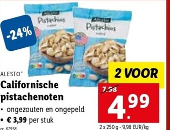 Lidl Californische pistachenoten aanbieding