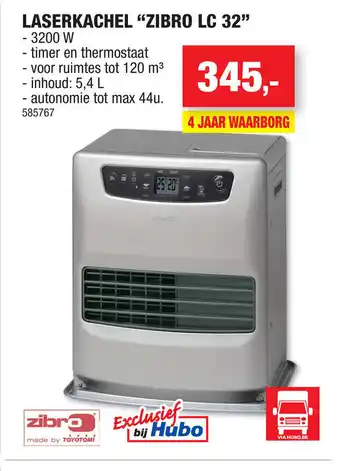 Hubo Laserkachel Zibro LC 32 aanbieding