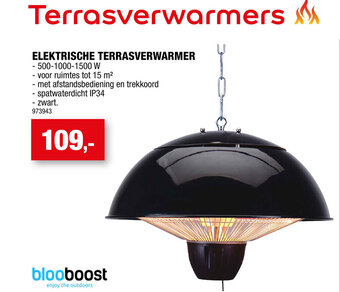 Hubo Blooboost Elektrische Terrasverwarmer aanbieding