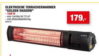Hubo Eurom Elektrische Terrasverwarmer Golden Shadow aanbieding