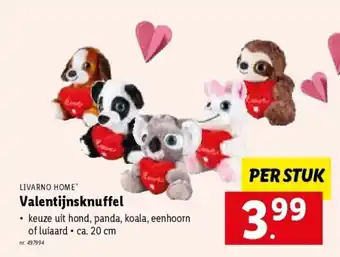 Lidl Livarno Home Valentijnsknuffel aanbieding