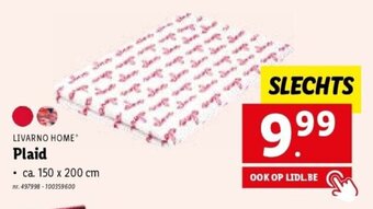 Lidl Livarno Home Plaid 150x200cm aanbieding