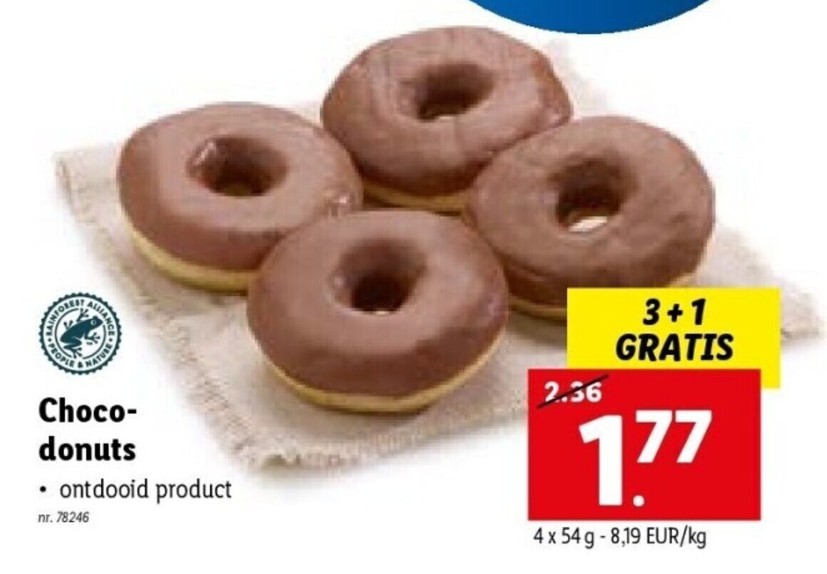 Choco donuts promotie bij Lidl