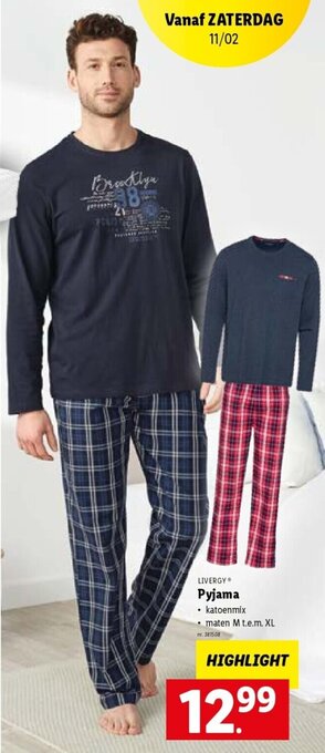 Lidl Livergy Pyjama aanbieding