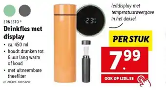 Lidl Ernesto Drinkfles met display aanbieding