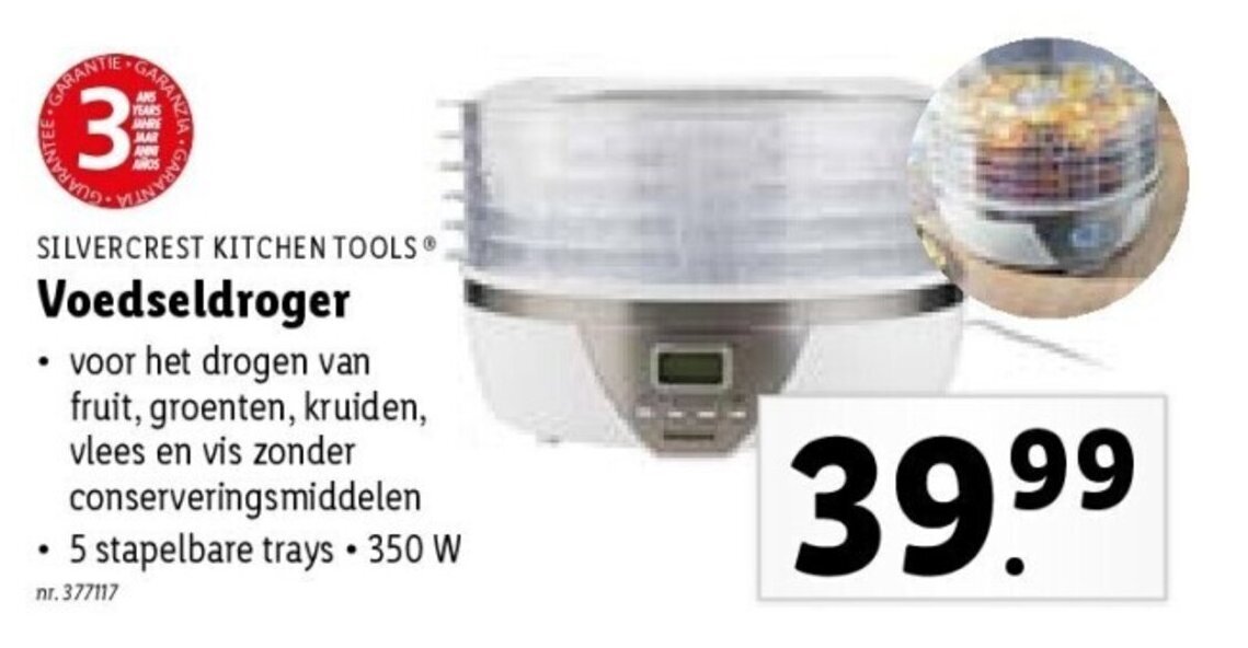 Silvercrest Kitchen Tools Voedseldroger promotie bij Lidl