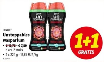 Lidl Lenor Unstoppables wasparfum aanbieding