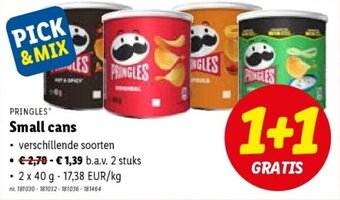 Lidl Pringles Small cans aanbieding