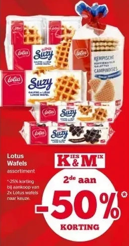 Spar Lotus wafels aanbieding