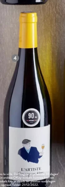 OKay L'artiste sauvignon blanc 2021 vin de france 75 cl aanbieding