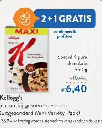 OKay Special k pure chocolade 550 g aanbieding