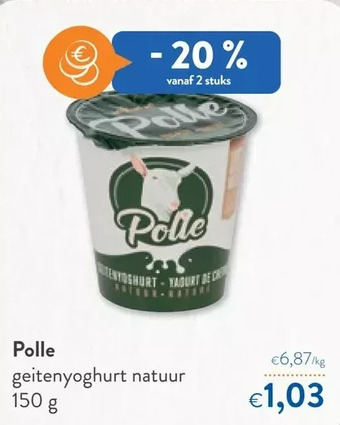 OKay Polle geitenyoghurt natuur 150 g aanbieding