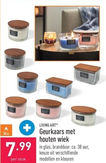 ALDI Geurkaars met houten wiek aanbieding