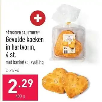 Gevulde koeken in hartvorm, 4 st.