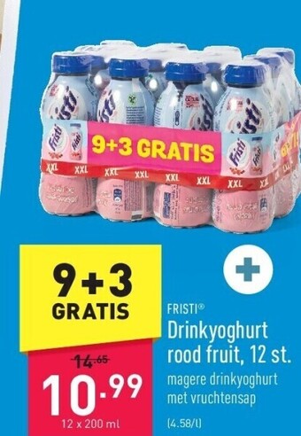 ALDI Drinkyoghurt rood fruit, 12 st. aanbieding
