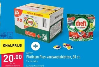 ALDI Platinum plus-vaatwastabletten, 80 st. aanbieding