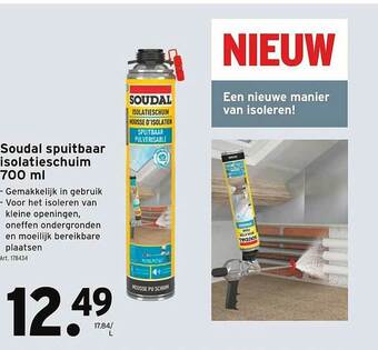 GAMMA Soudal Spuitbaar Isolatieschuim 700 Ml aanbieding
