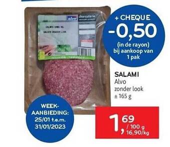 Alvo Salami aanbieding