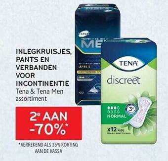 Alvo Inlegkruisjes, pants en verbanden voor incontinentie tena & tena men aanbieding