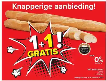 Carrefour Market Wit stokbrood aanbieding
