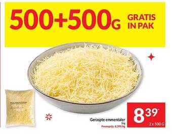 Intermarché Geraspte emmentaler aanbieding