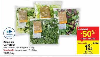 Carrefour Market Zakje sla aanbieding