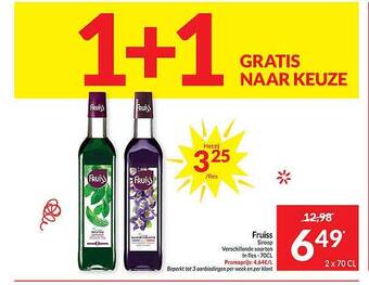 Intermarché Fruiss siroop aanbieding