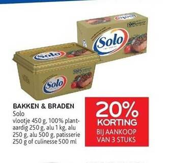 Alvo Bakken & braden solo aanbieding