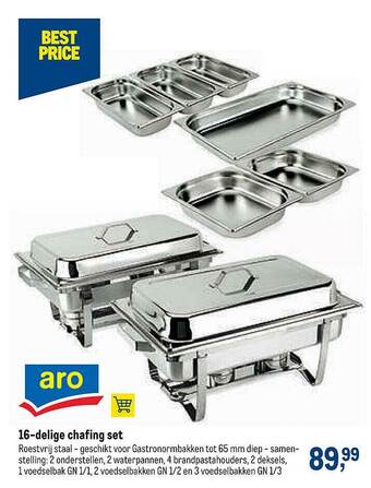 Makro Aro 16-delige Chafing Set aanbieding