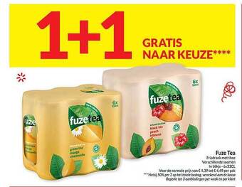Intermarché Fuze tea frisdrank met thee aanbieding