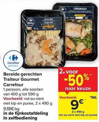 Carrefour Market Bereide gerechten traiteur gourmet aanbieding