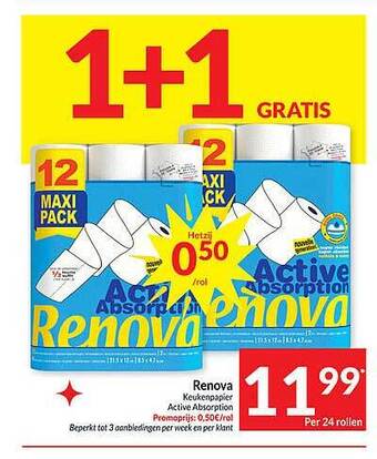 Intermarché Renova keukenpapier aanbieding