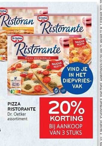 Alvo Pizza ristorante dr oetker aanbieding