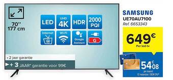 Hyper Carrefour Samsung ledtv aanbieding