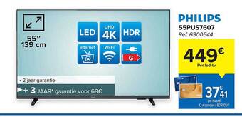 Hyper Carrefour Philips ledtv aanbieding