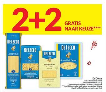 Intermarché De cecco pasta of gnocchi di patate aanbieding