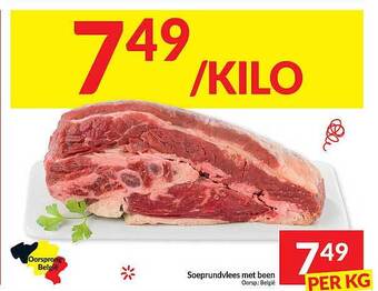 Intermarché Soeprundvlees met been aanbieding