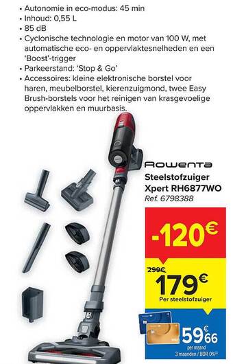 Hyper Carrefour Rowenta steelstofzuiger aanbieding