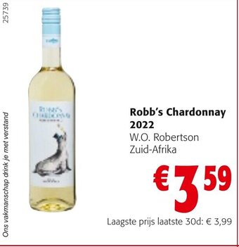 Colruyt Robb's Chardonnay 2022 aanbieding