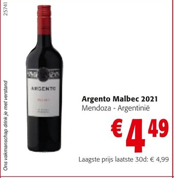 Colruyt Argento Malbec 2021 aanbieding